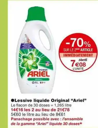 Monoprix Lessive Liquide Original offre