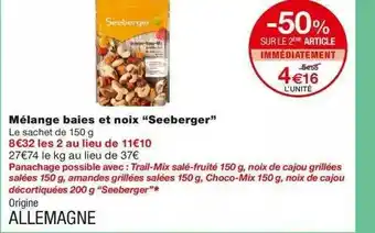 Monoprix Mélange Baies Et Noix offre
