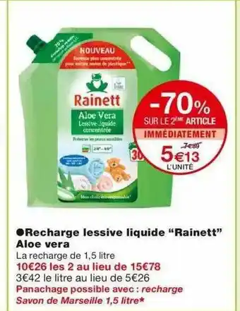Monoprix Recharge Lessive Liquide offre
