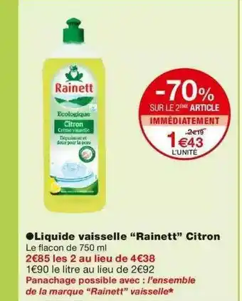 Monoprix Liquide Vaisselle offre