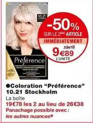 Monoprix Coloration offre
