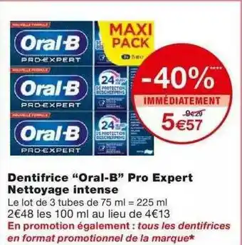 Monoprix Dentifrice offre