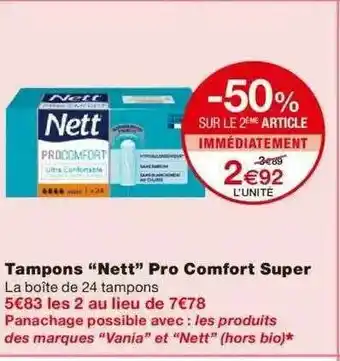 Monoprix Tampons offre