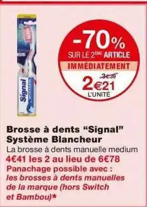 Monoprix Brosse à Dents offre