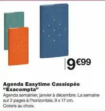 Monoprix Agenda Easytime Cassiopée offre
