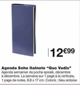 Monoprix Agenda Soho Italnote offre