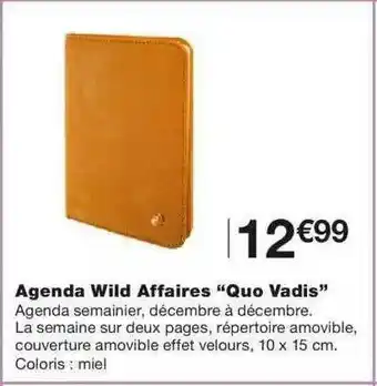 Monoprix Agenda Wild Affaires offre