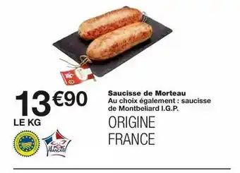 Monoprix Saucisse De Morteau offre