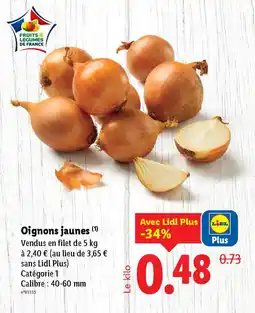 Lidl Oignons jaunes offre