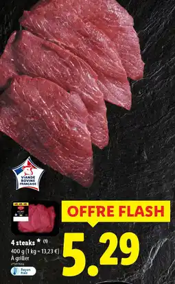 Lidl 4 steaks offre