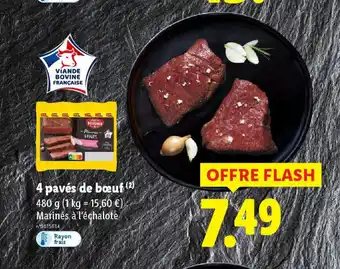 Lidl 4 pavés de bœuf offre