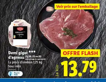 Lidl Demi gigot d'agneau offre