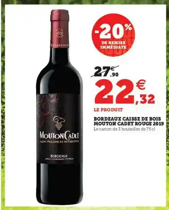 U Express Bordeaux Caisse De Bois Mouton Cadet Rouge 2019 offre