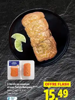 Lidl 2 farcis au saumon et aux Saint-Jacques offre