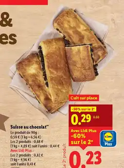 Lidl Suisse au chocolat offre