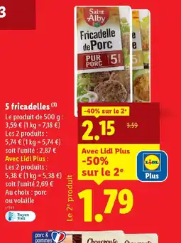 Lidl 5 fricadelles offre