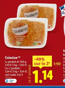 Lidl Coleslaw offre