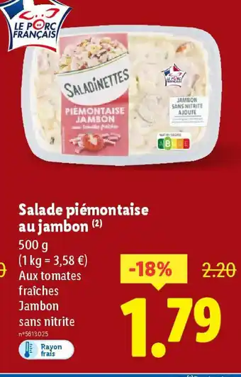 Lidl Salade piémontaise au jambon offre