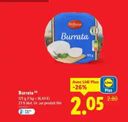 Lidl Burrata offre