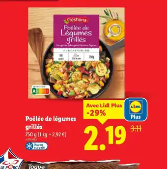 Lidl Poêlée de légumes grillés offre