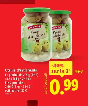 Lidl Coeurs d'artichauts offre