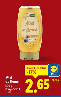 Lidl Miel de fleurs offre