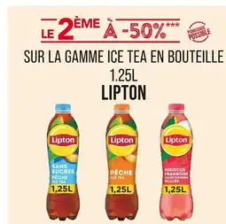 Match Lipton Le 2ème à -50% sur la gamme Ice Tea en bouteille 1.25 l Lipton offre