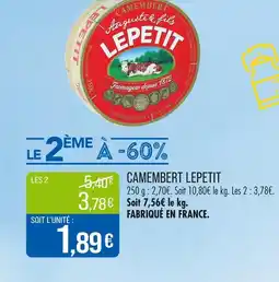 Match LEPETIT Camembert offre