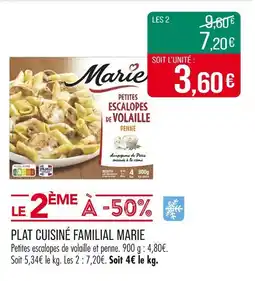 Match Marie Plat cuisiné familial offre