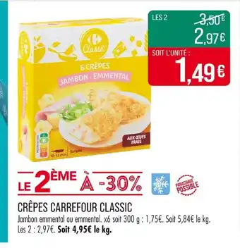 Match Carrefour Classic Crêpes offre