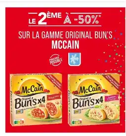 Match Le 2ème à -50% sur la gamme original bun’s mccain offre