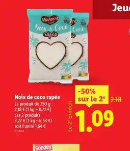 Lidl Noix de coco rapée offre