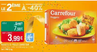 Match Carrefour Nuggets de poulet offre