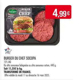 Match SOCOPA Burger du chef offre