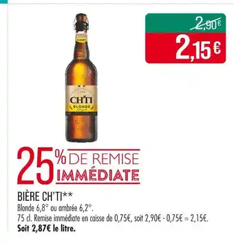 Match CH'TI Bière offre