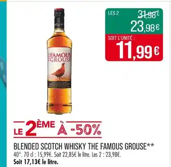 Match THE FAMOUS GROUSE Blended scotch whisky offre