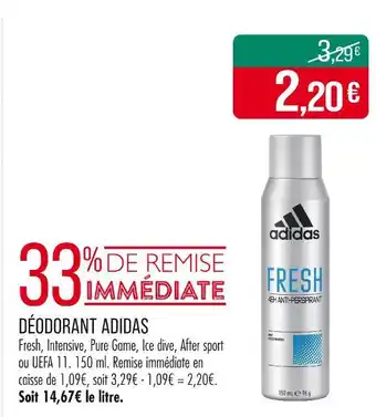 Match Adidas Déodorant offre