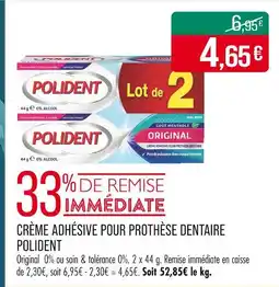 Match POLIDENT Crème adhésive pour prothèse dentaire offre