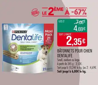 Match Purina Bâtonnets pour chien Dentalife offre