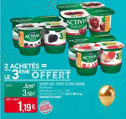 Match ACTIVIA DANONE Yaourt aux fruits offre