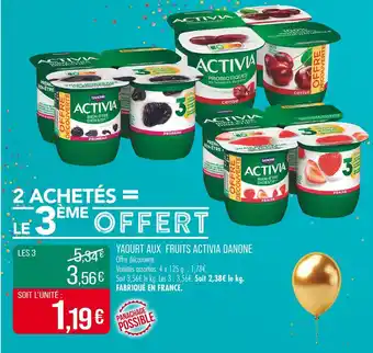 Match ACTIVIA DANONE Yaourt aux fruits offre