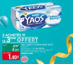 Match YAOS Le yaourt à la grecque nature offre