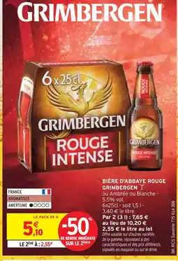 Intermarché GRIMBERGEN BIÈRE D'ABBAYE ROUGE offre