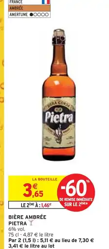 Intermarché PIETRA Bière Ambrée offre