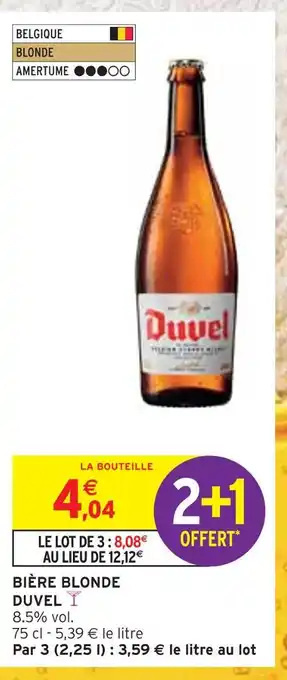 Intermarché DUVEL Bière Blonde offre