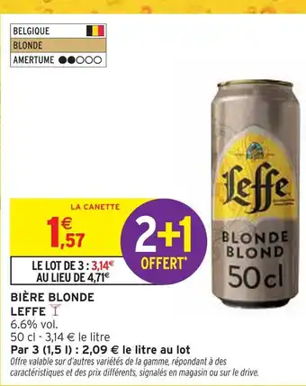 Intermarché LEFFE Bière blonde offre