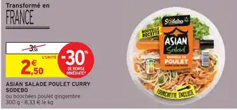 Intermarché Sodebo Asian Salade Poulet Curry offre