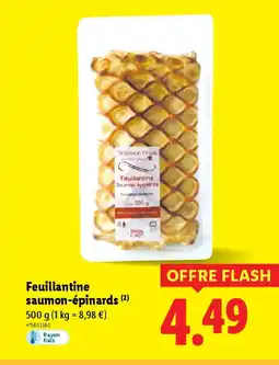 Lidl Feuillantine saumon-épinards offre