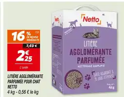 Netto Netto Litière agglomérante parfumée pour chat offre