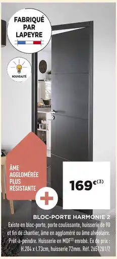 Lapeyre Lapeyre Bloc-porte harmonie 2 offre